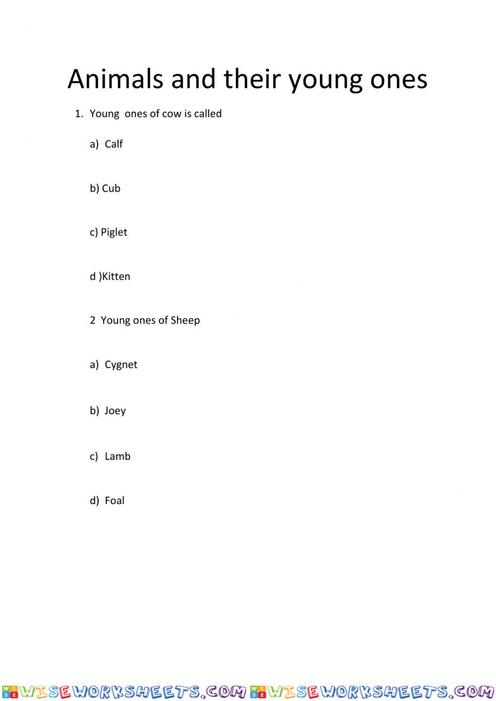 worksheet