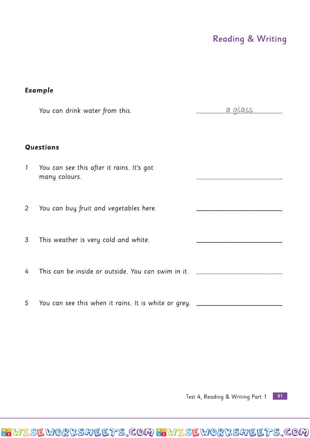 worksheet