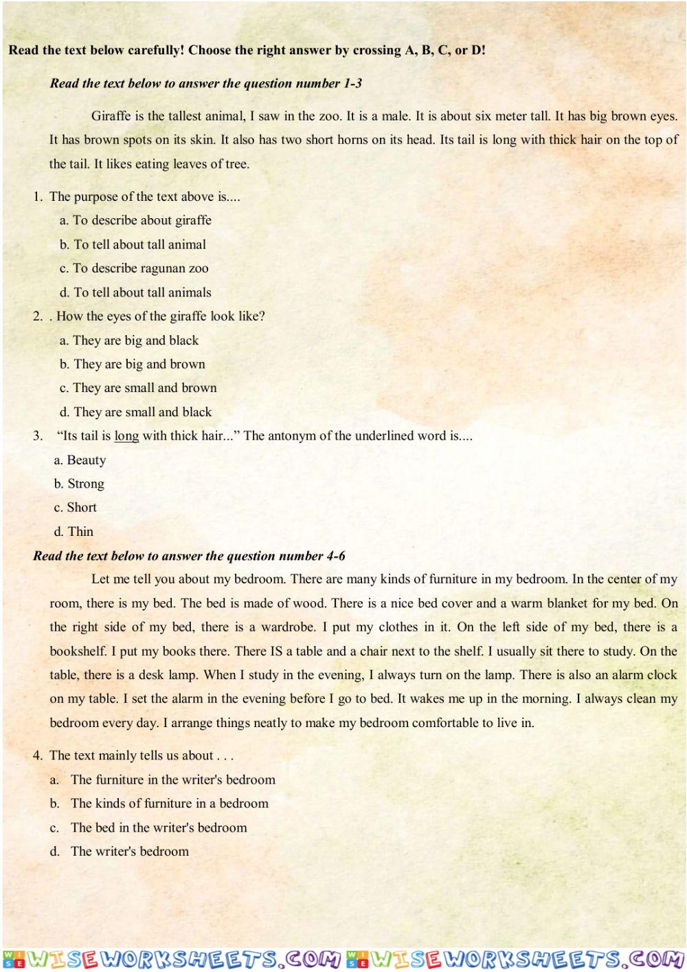 worksheet