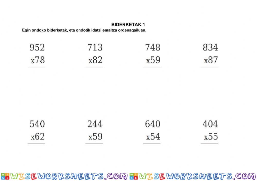 worksheet