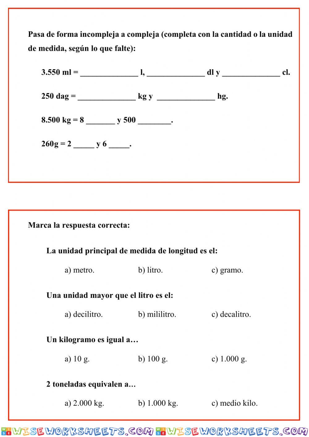 worksheet