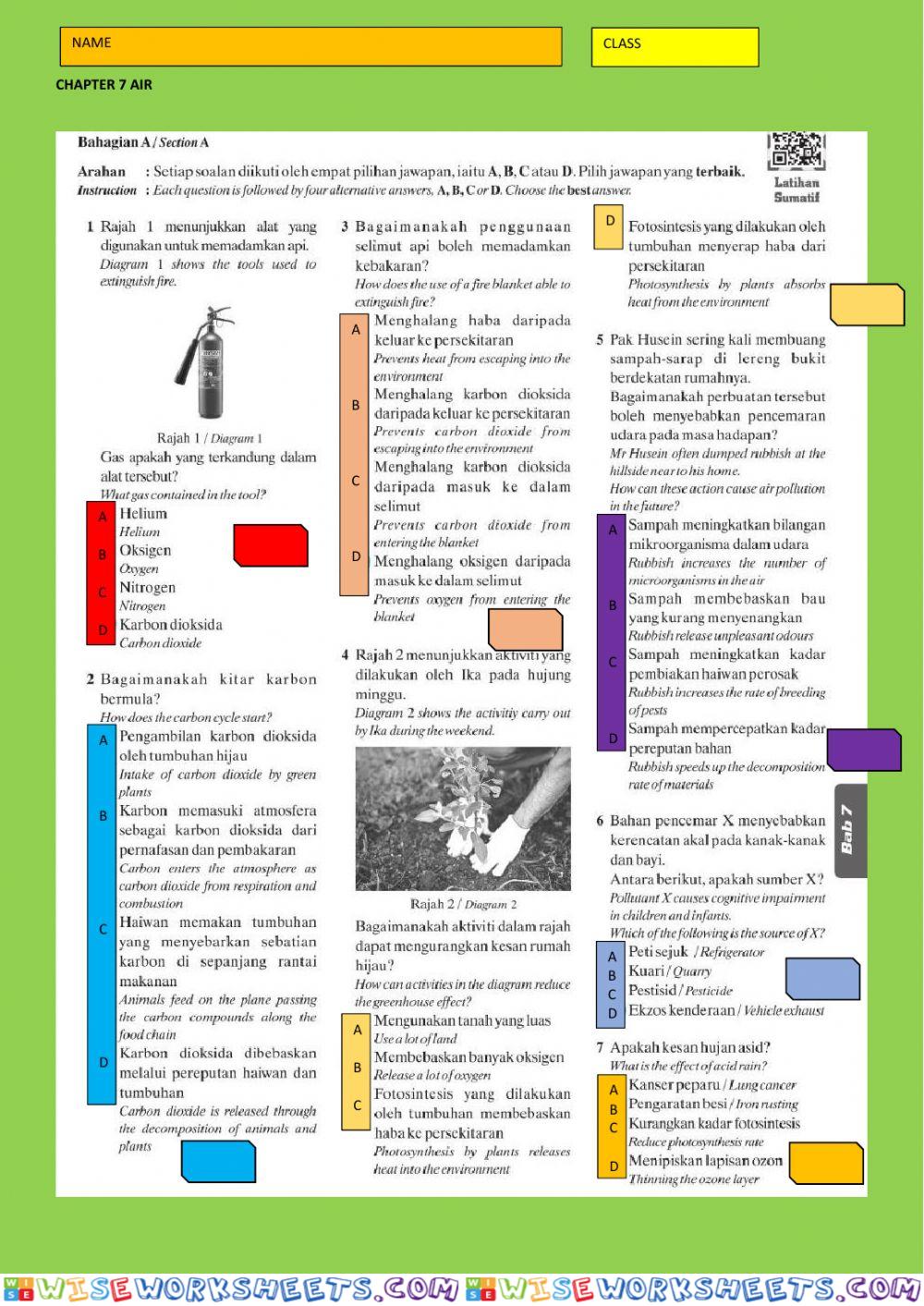 Revision chapter 7: air