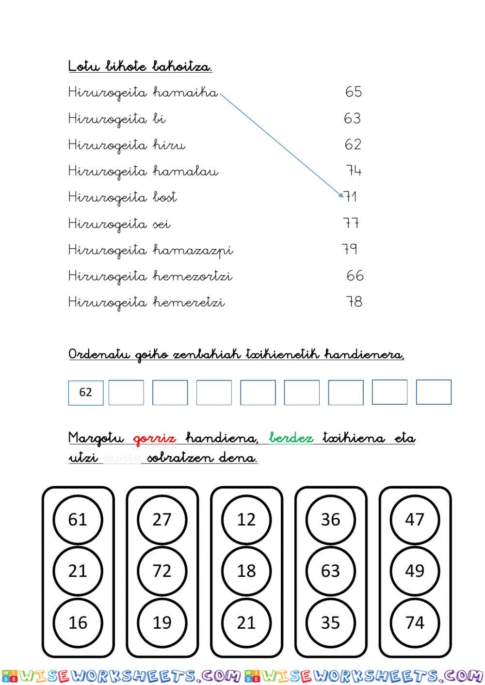 worksheet