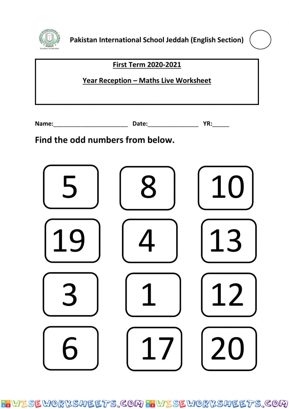 Odd and Even Numbers