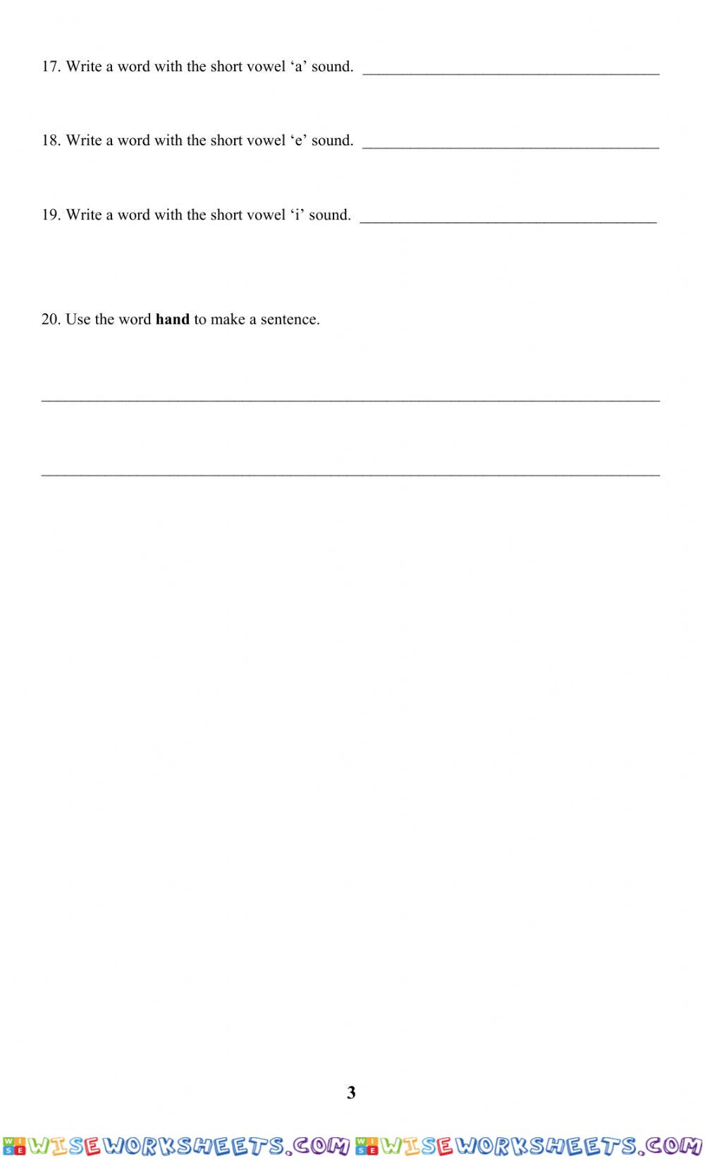 worksheet