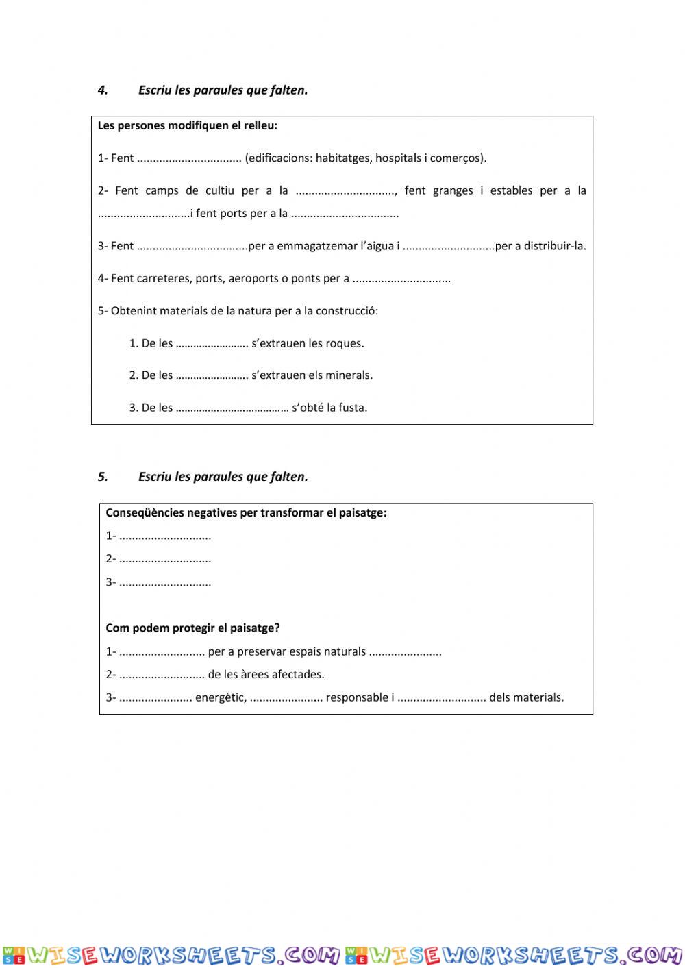 worksheet