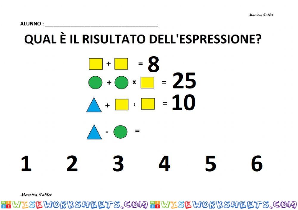 Espressioni e figure geometriche