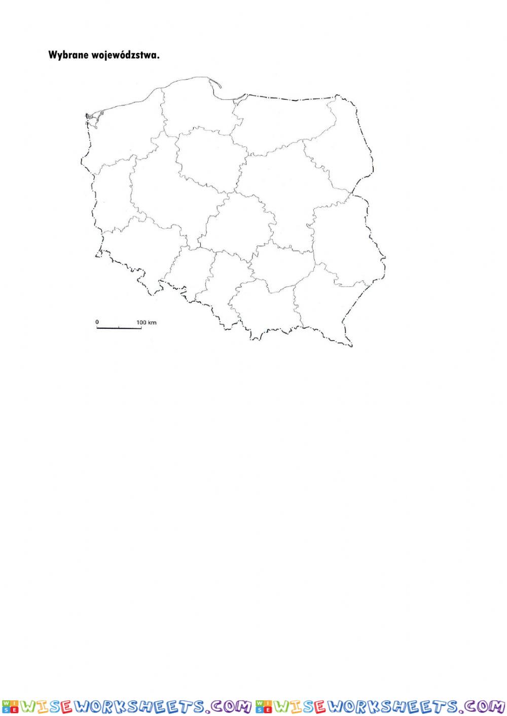 Mapa Polski- województwa