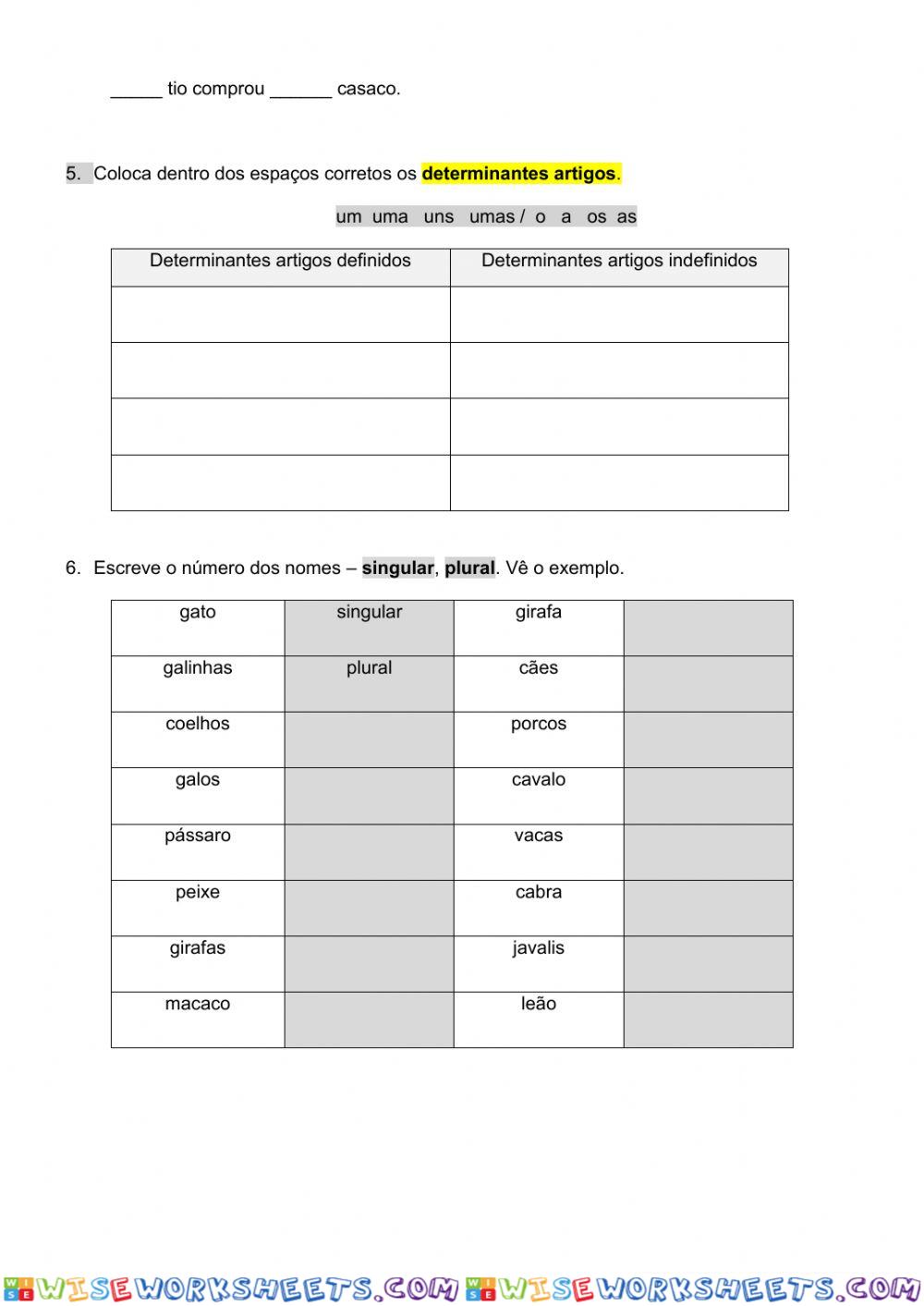 worksheet