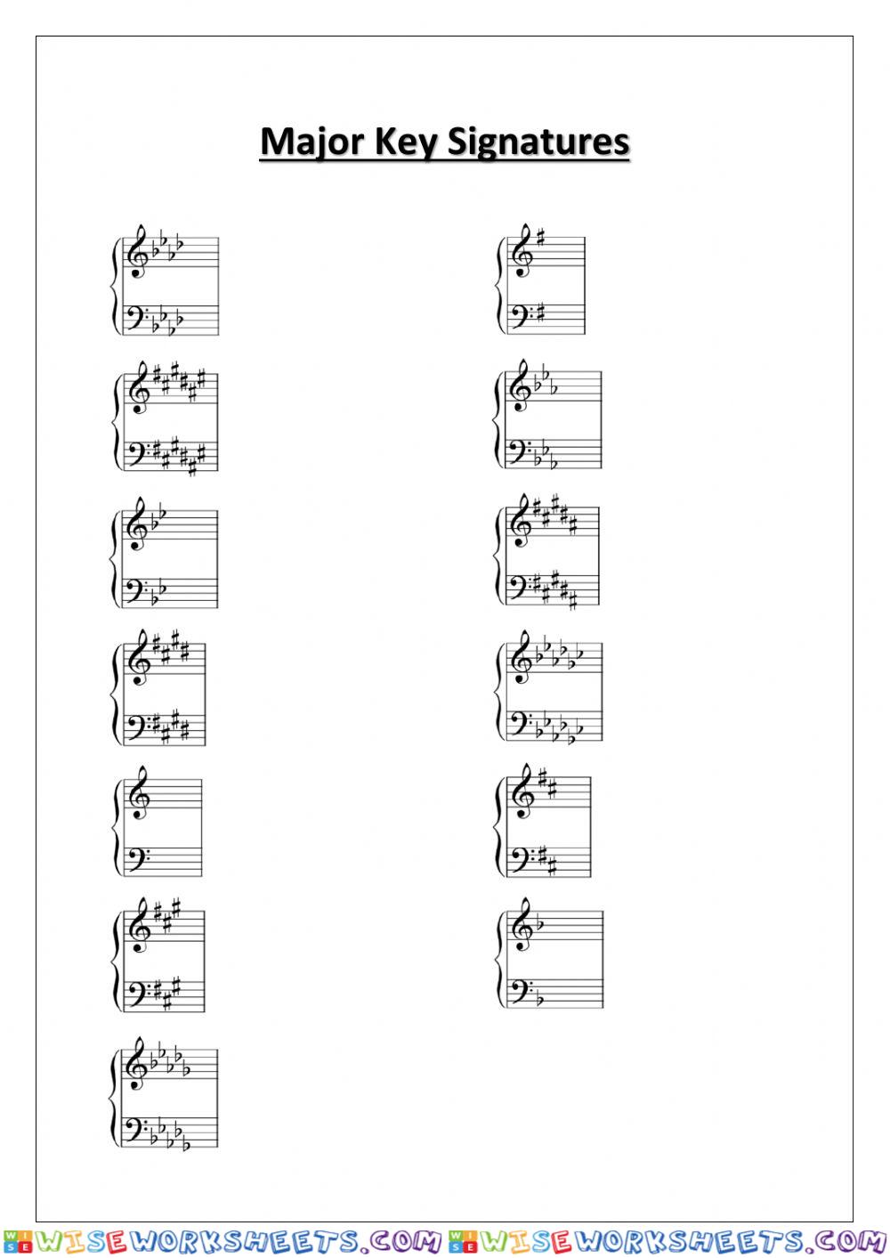 Major Key Signatures