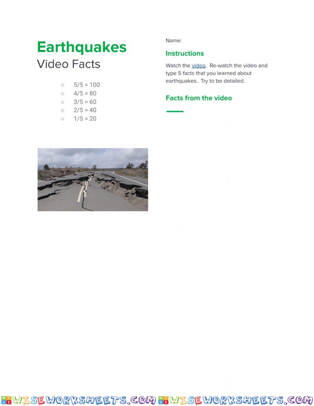 Earthquakes Video Facts