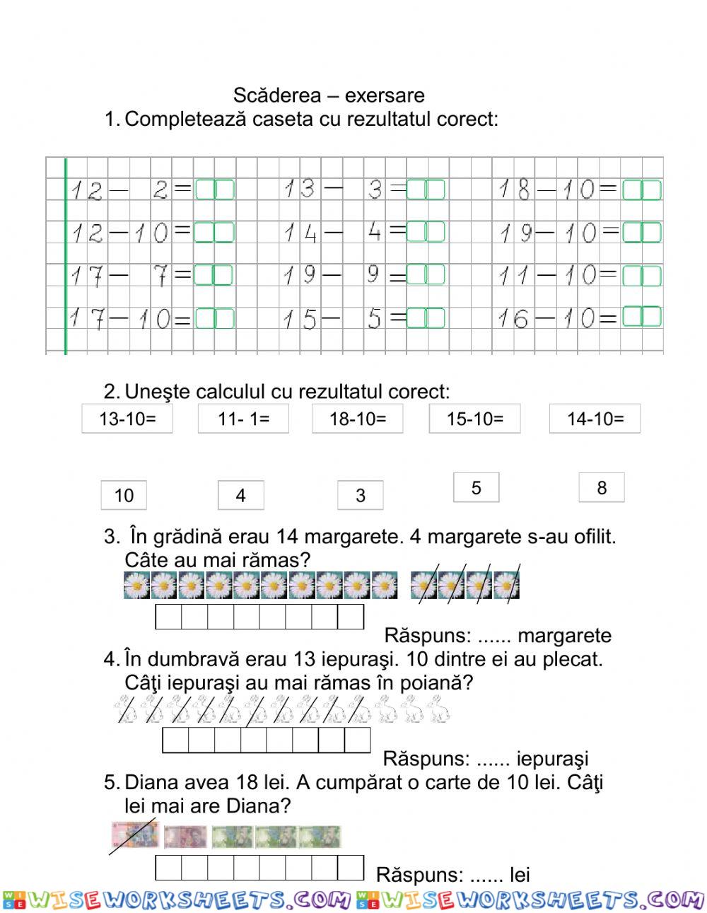 Scaderea 0-20