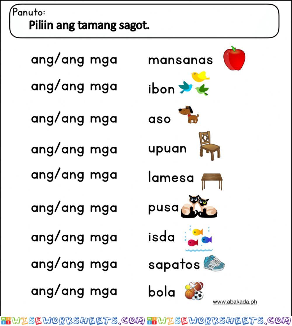 Pantukoy na  ang at ang mga