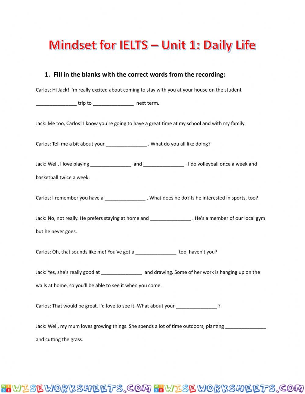 Mindset for IELTS