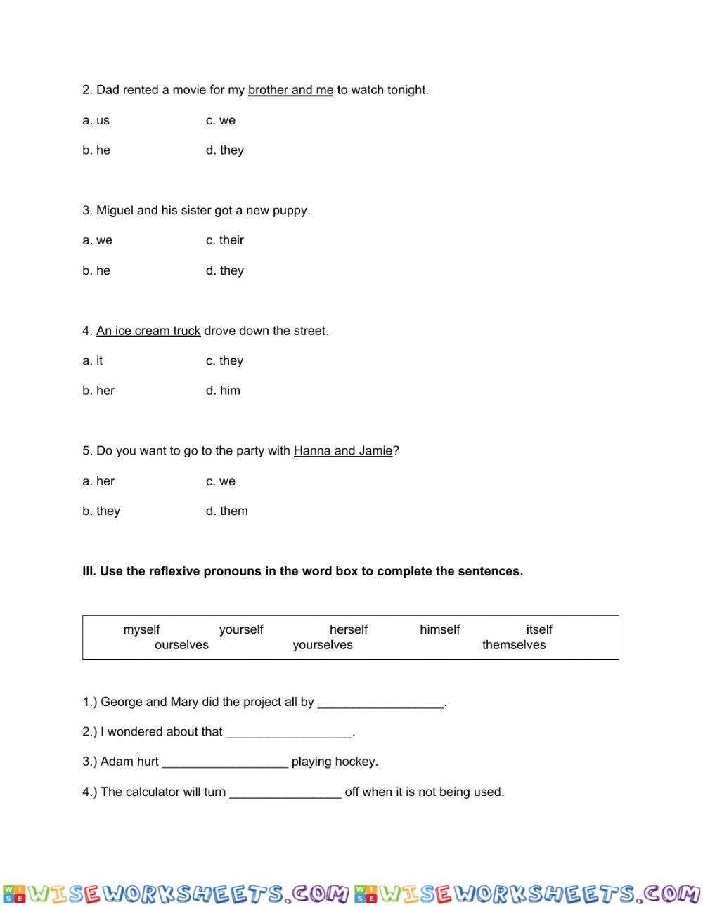 worksheet