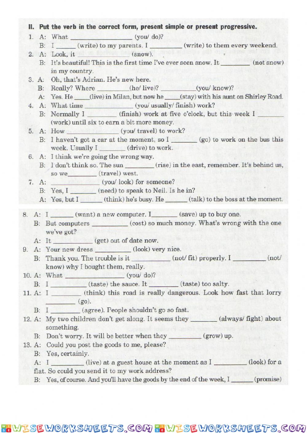 Present tense review