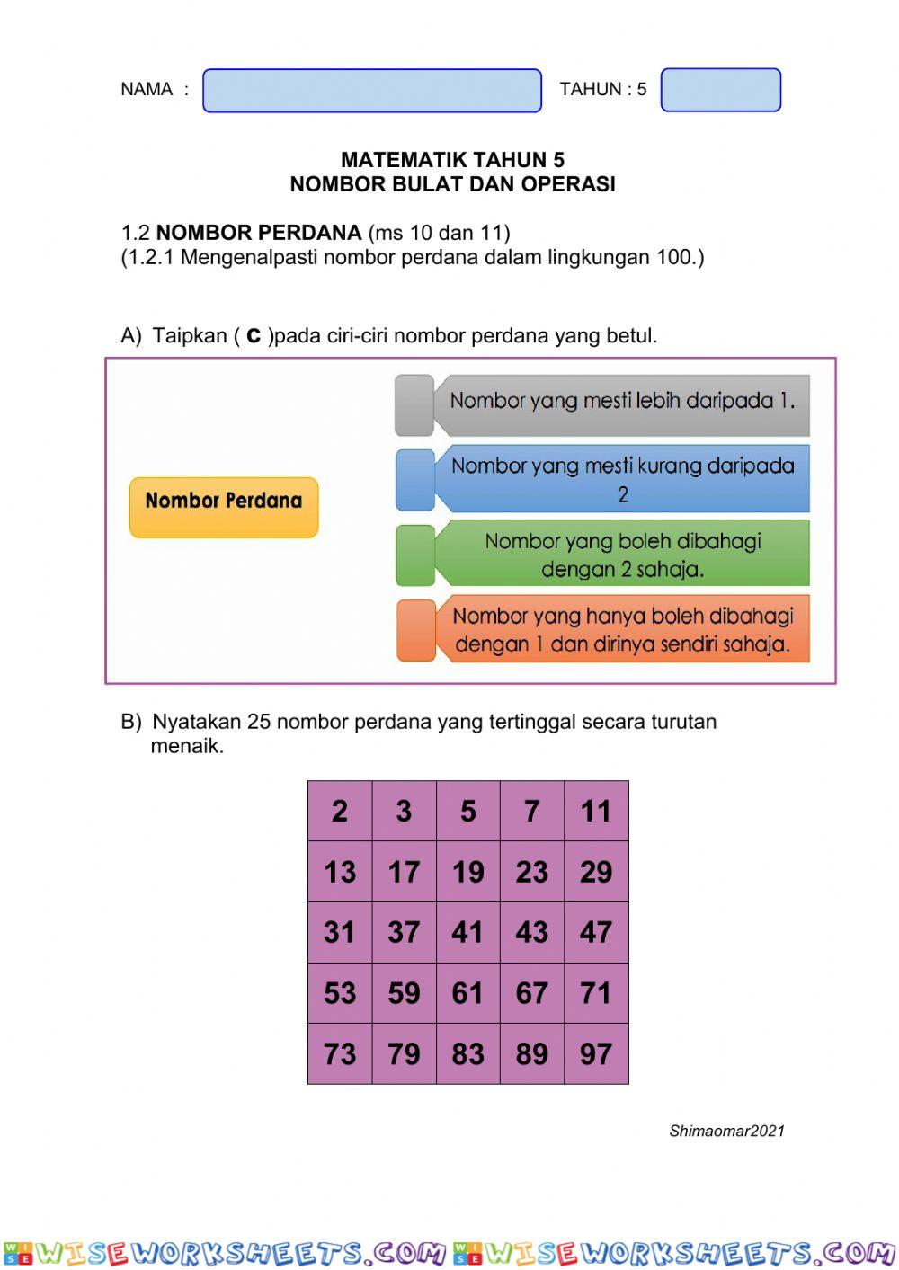 Nombor perdana