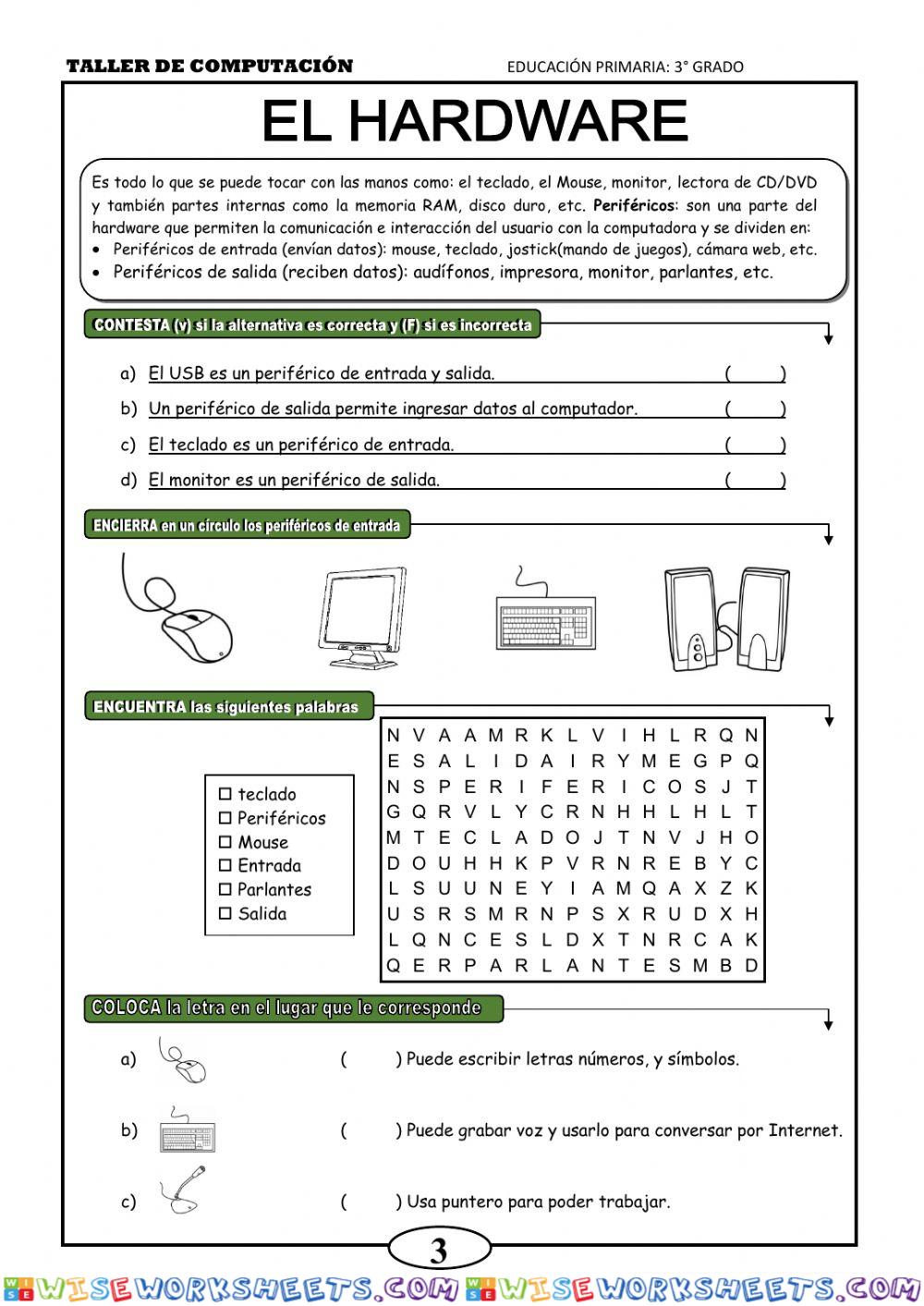 Test sobre Hardware y Software