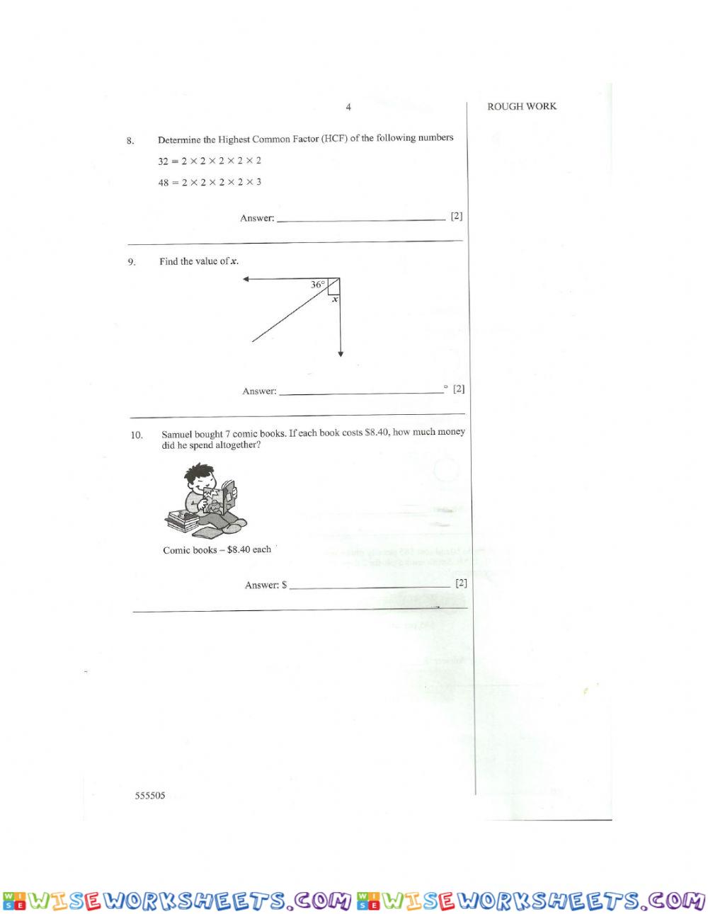 worksheet