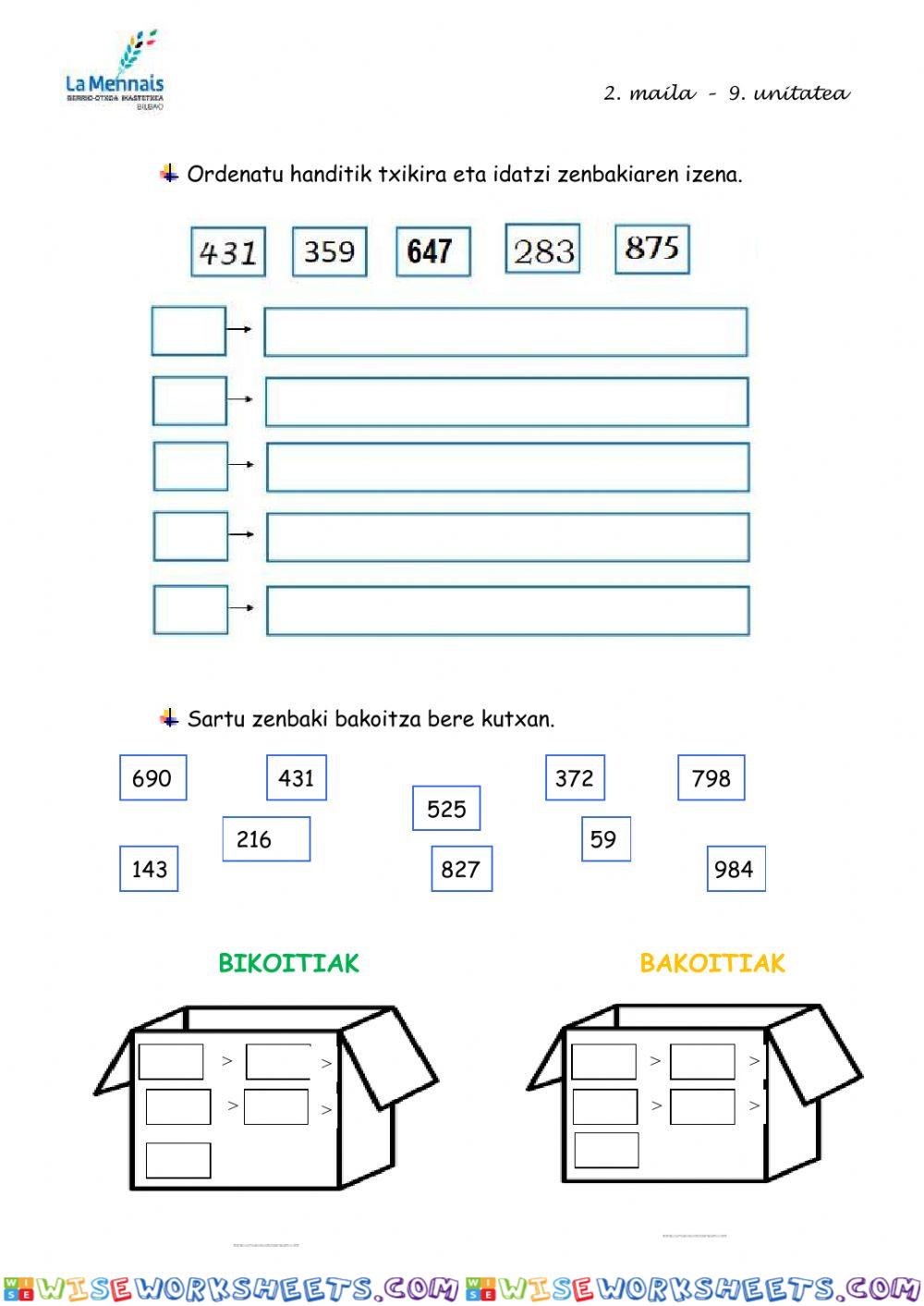 worksheet