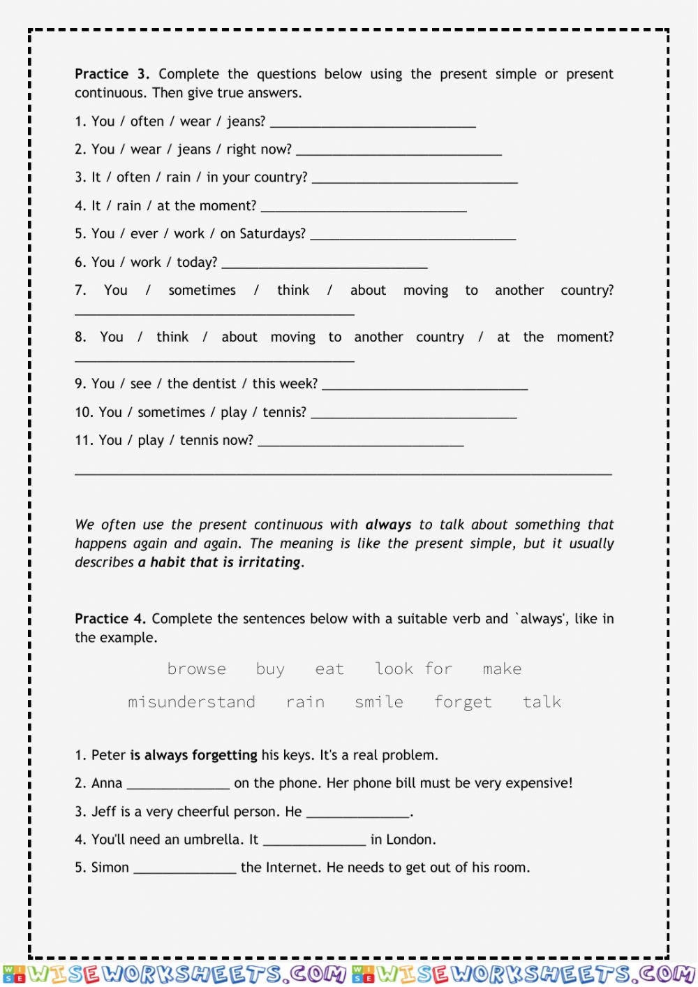 worksheet