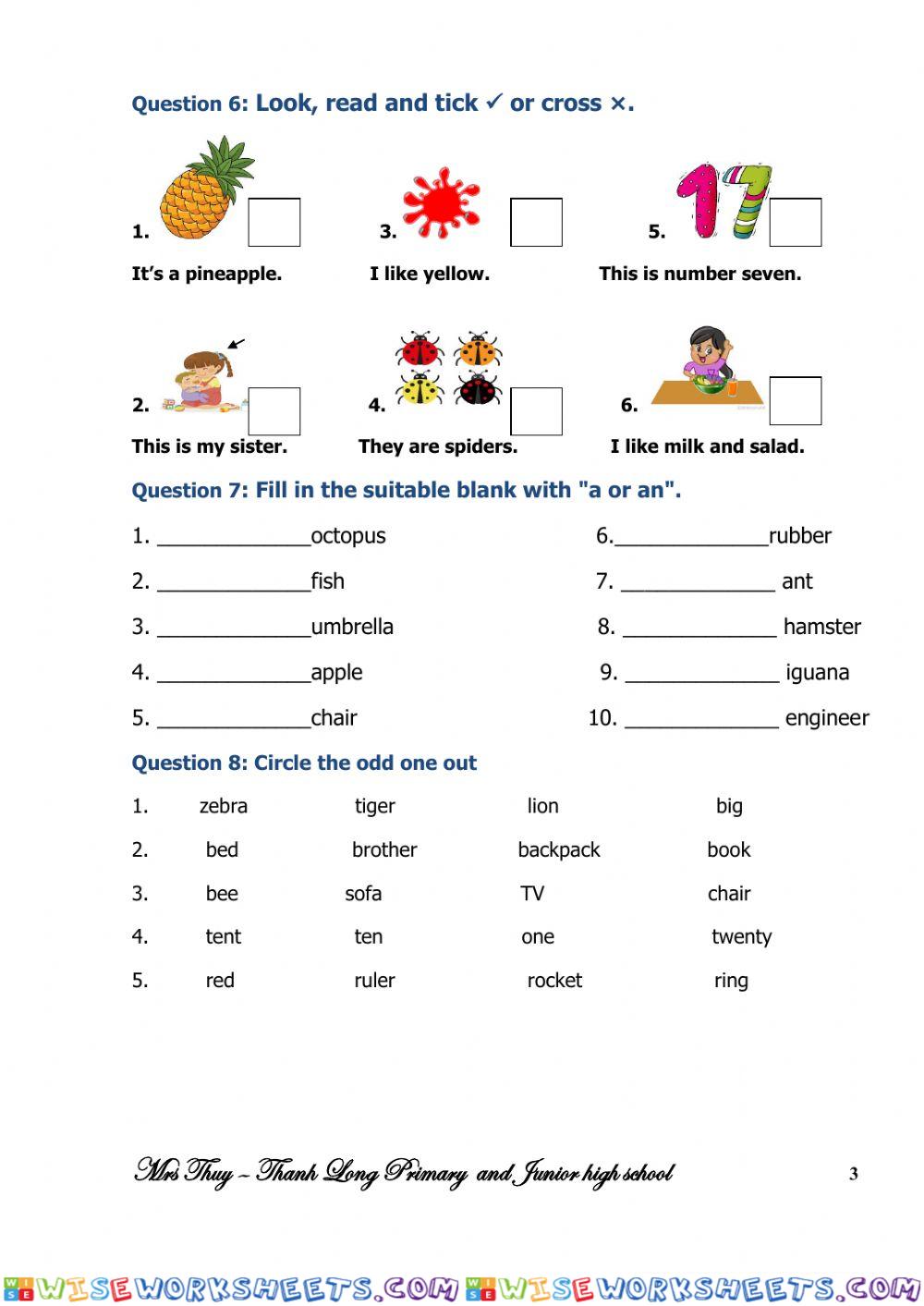 worksheet