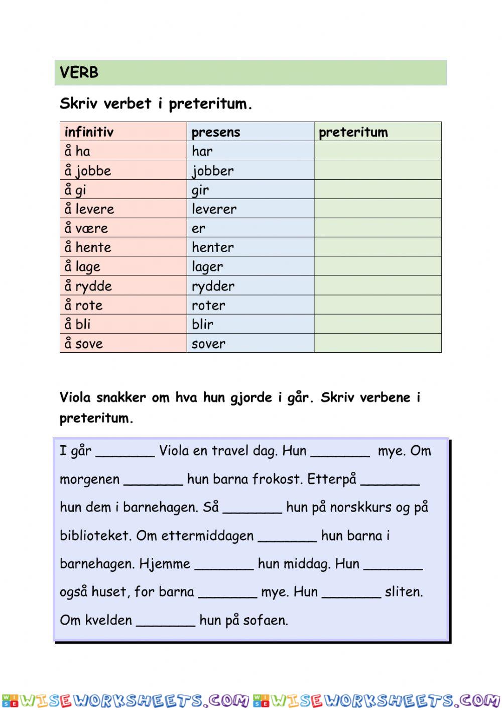 Verb i preteritum