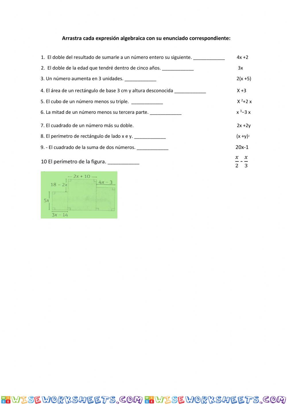 Expresiones algebraicas