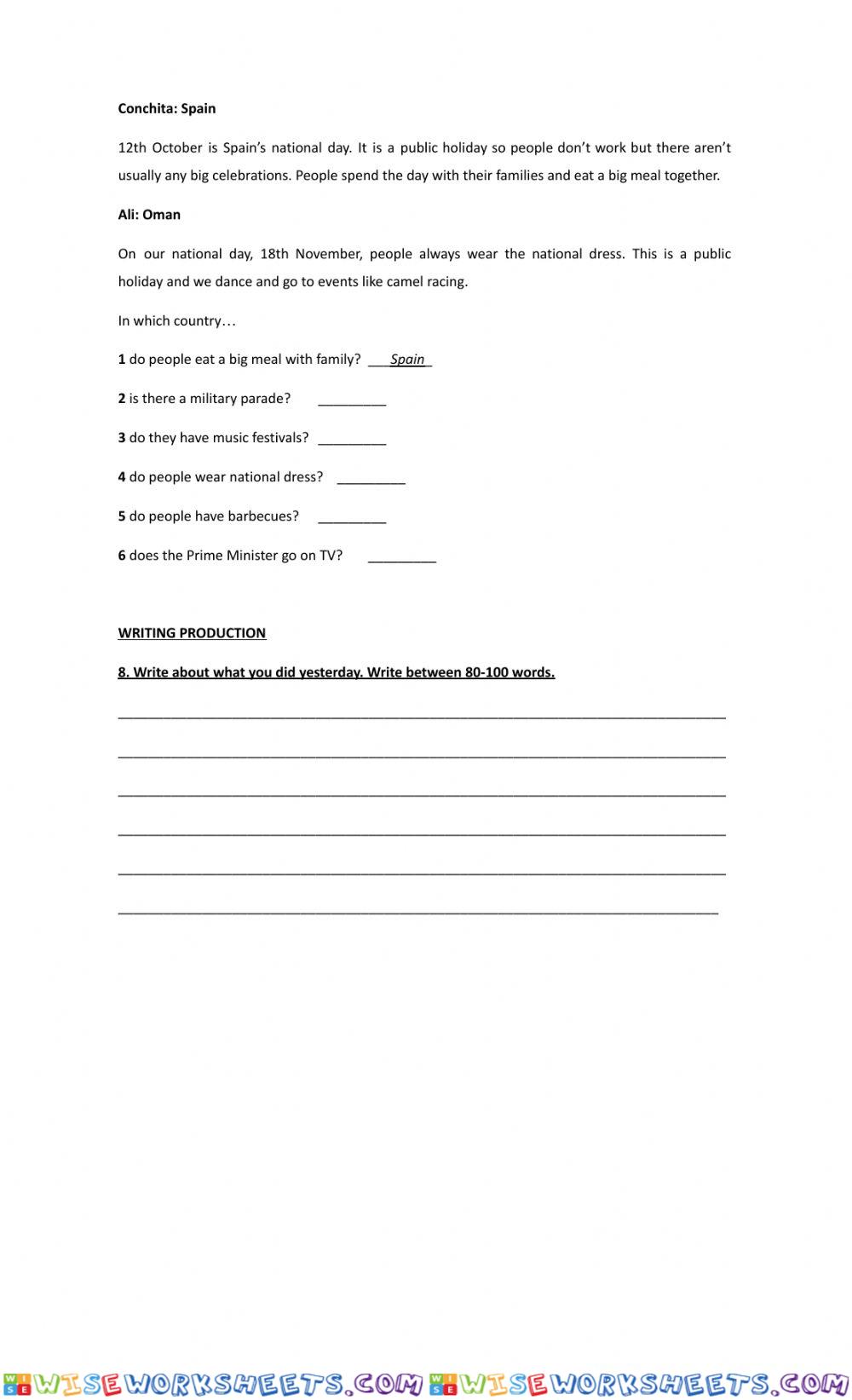 worksheet