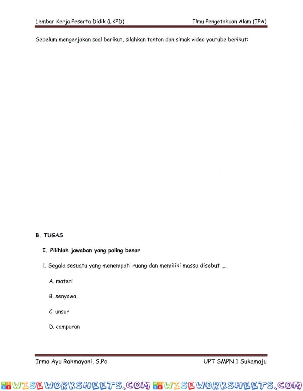 worksheet