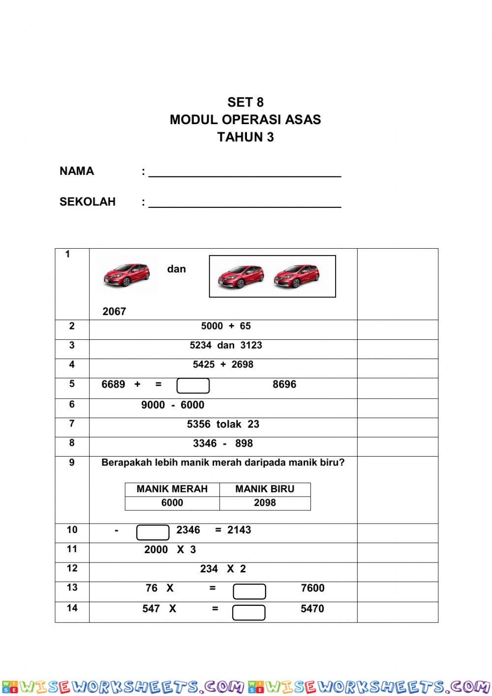 CIF-Operasi asas  set 8