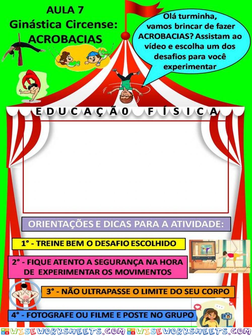 Aula  7 - GINÁSTICA: ACROBACIAS