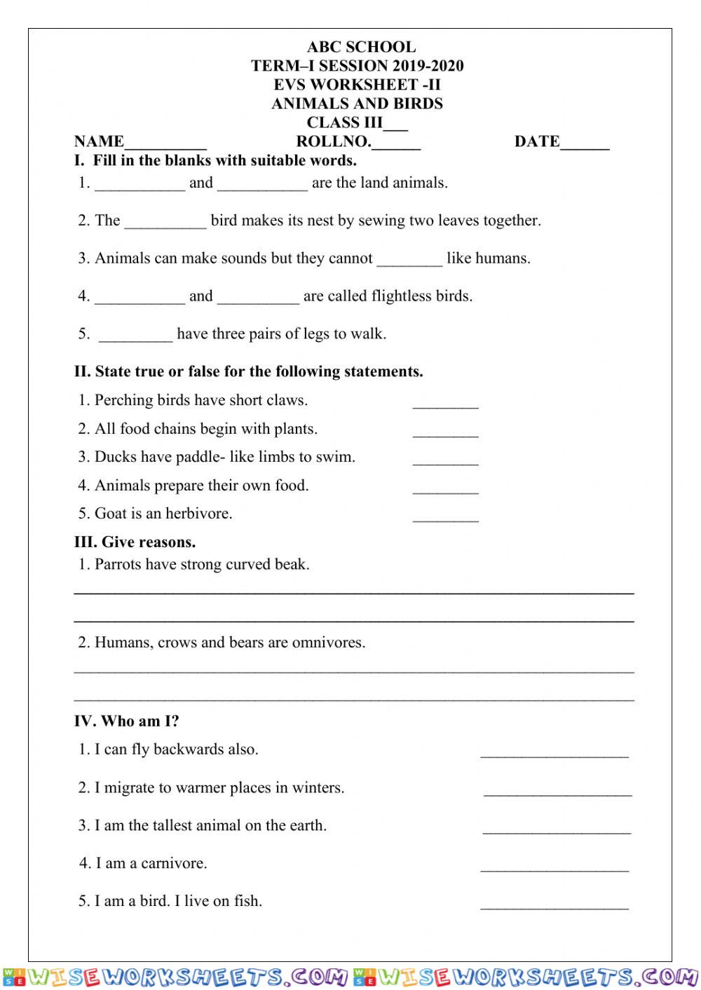 worksheet