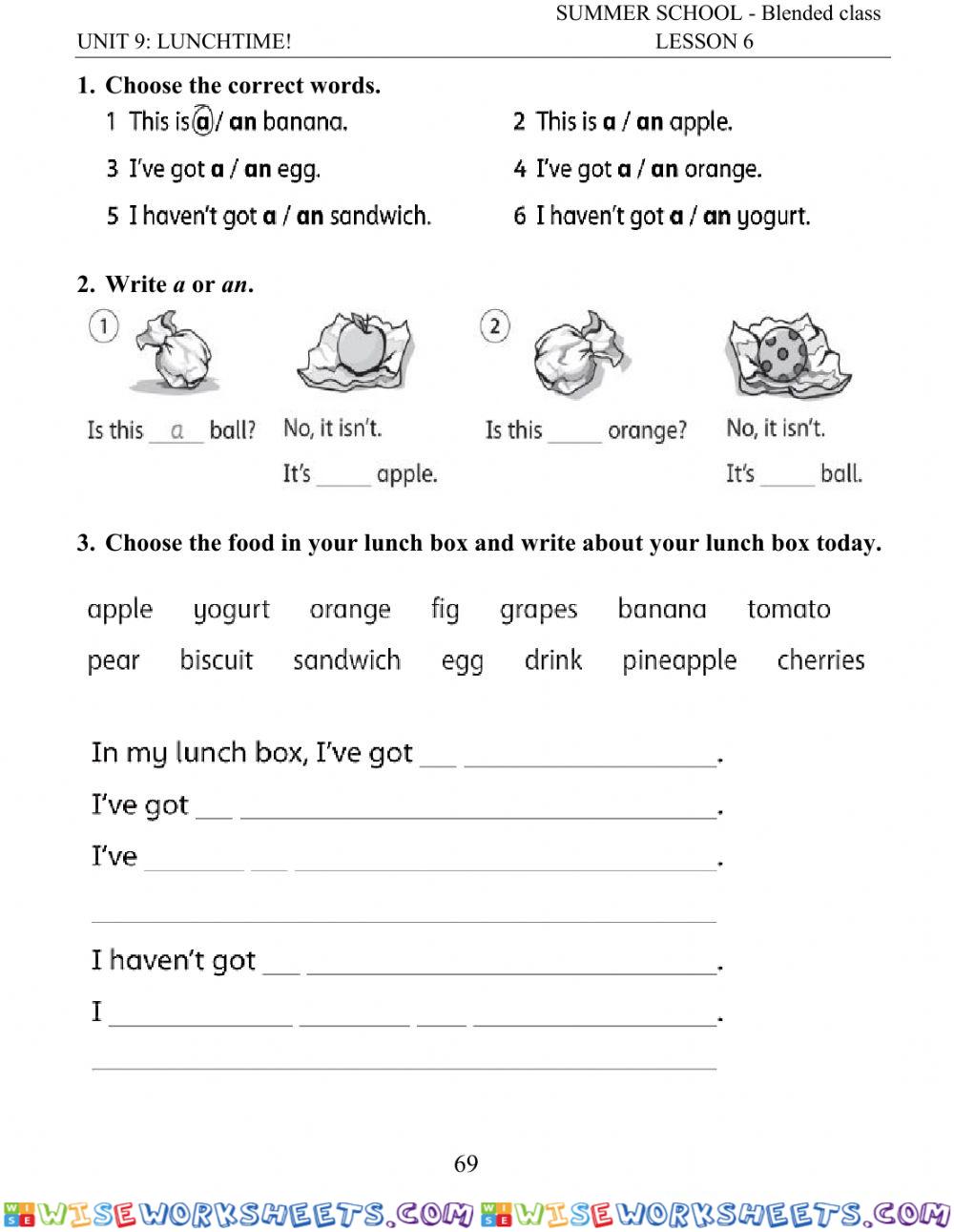 worksheet