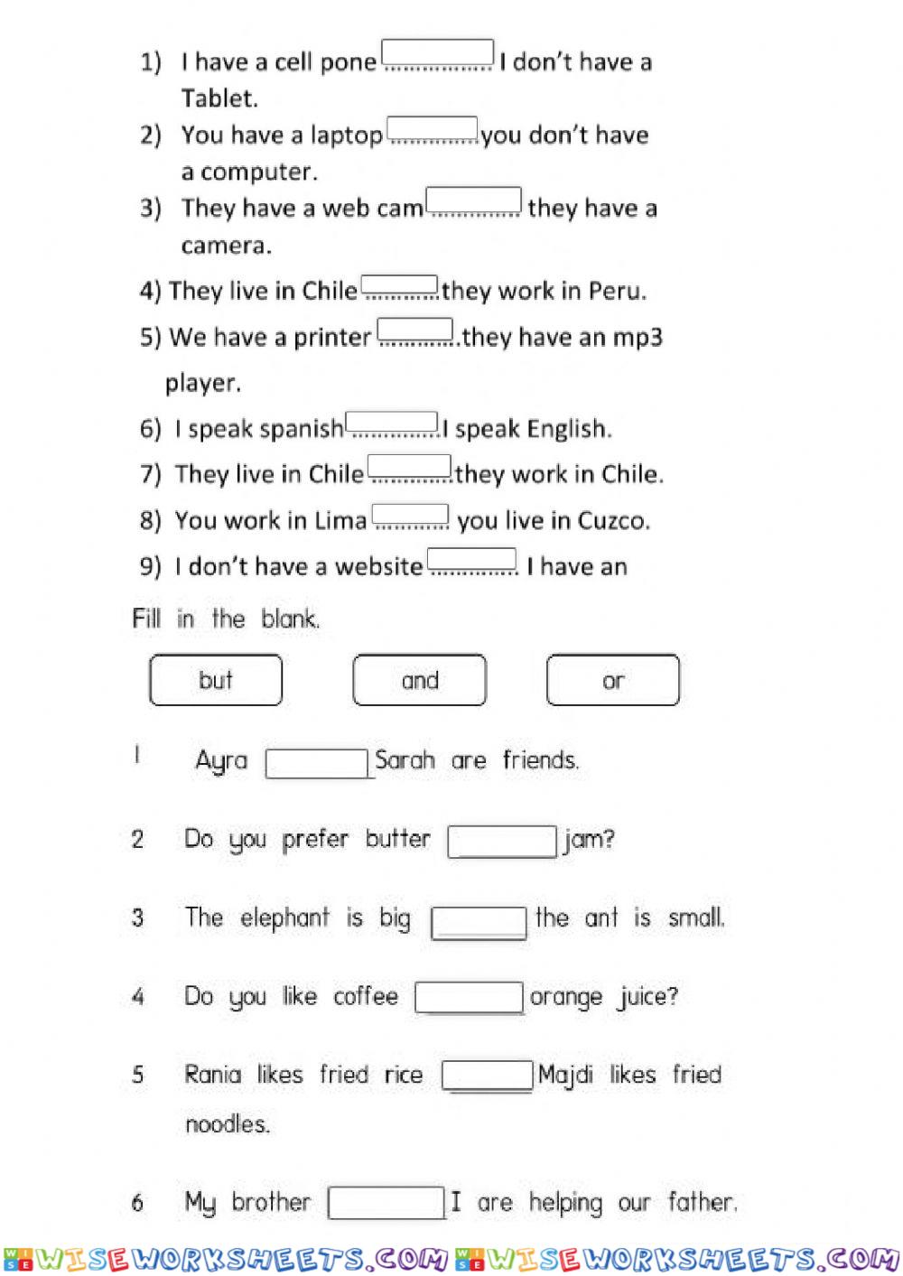 worksheet