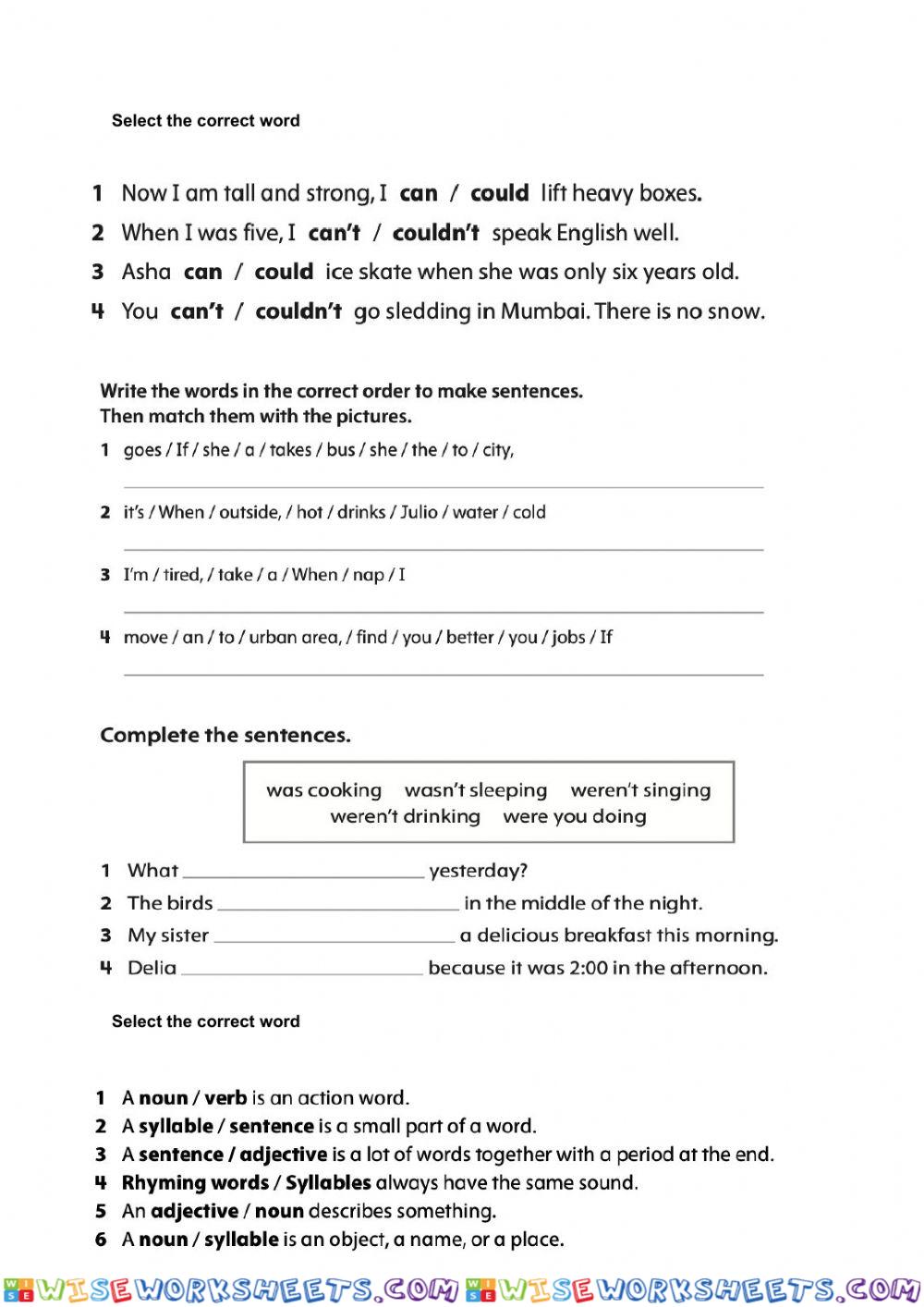 worksheet