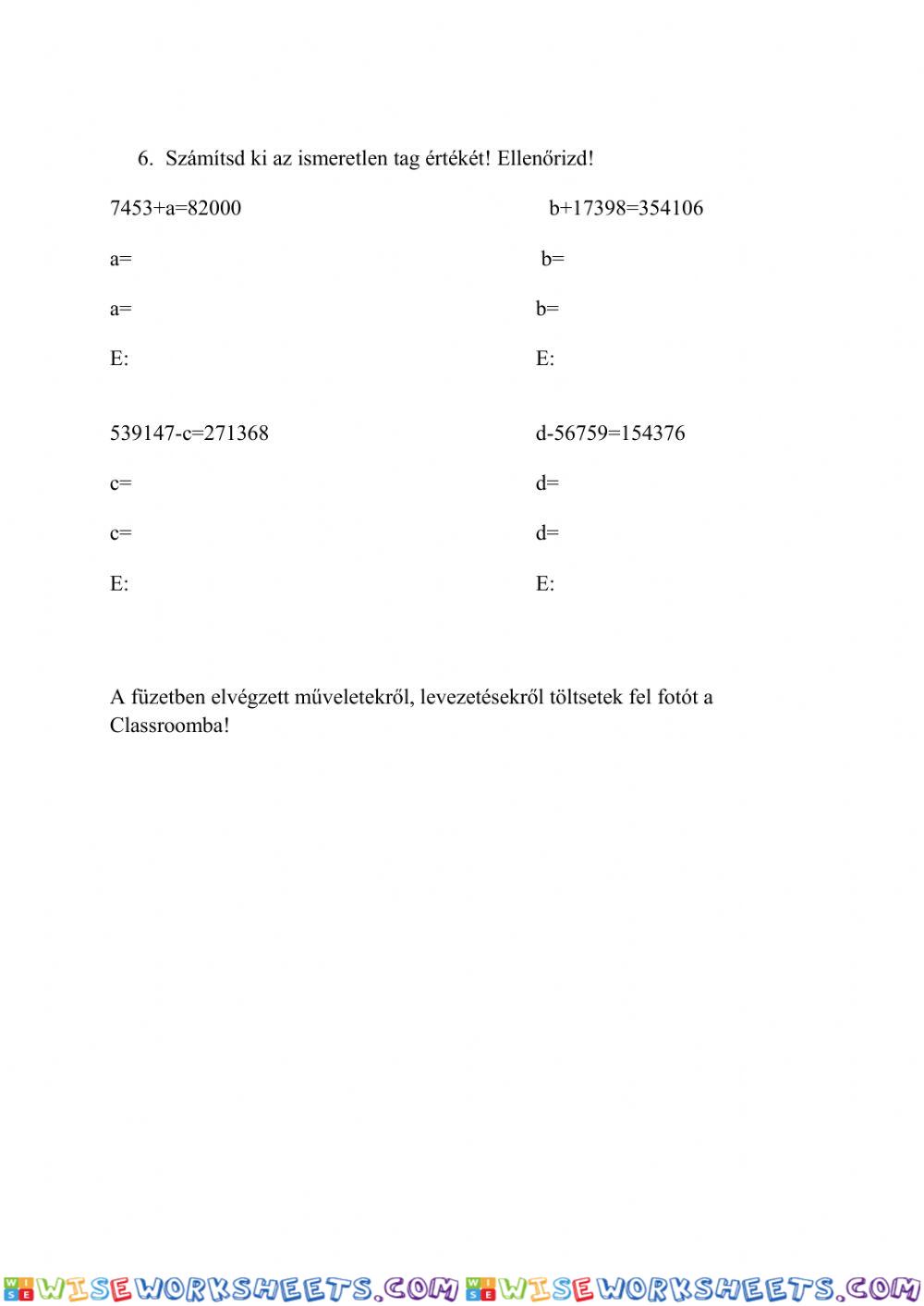 worksheet