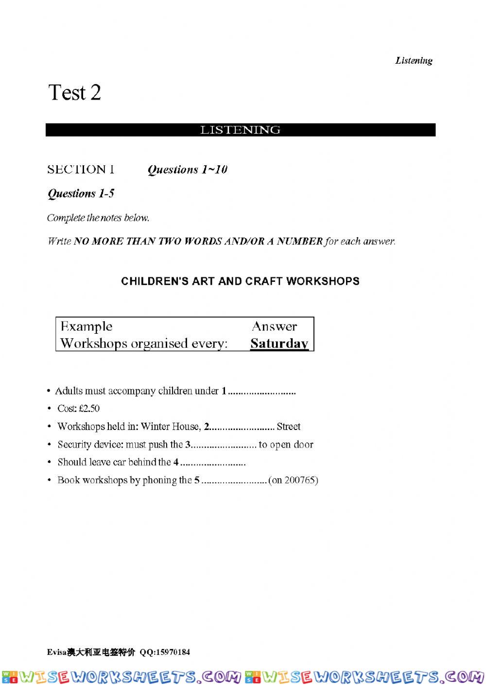 worksheet