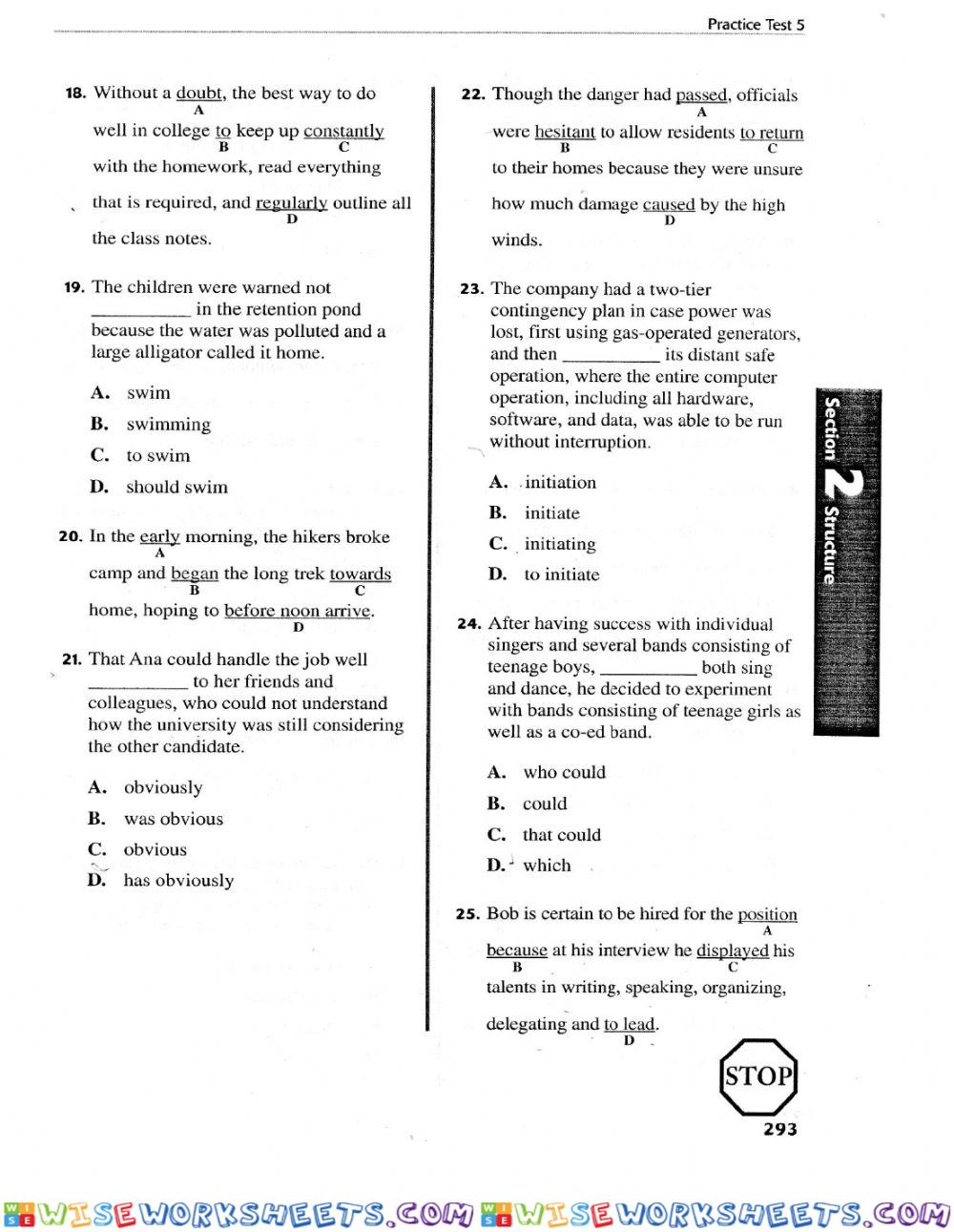 worksheet