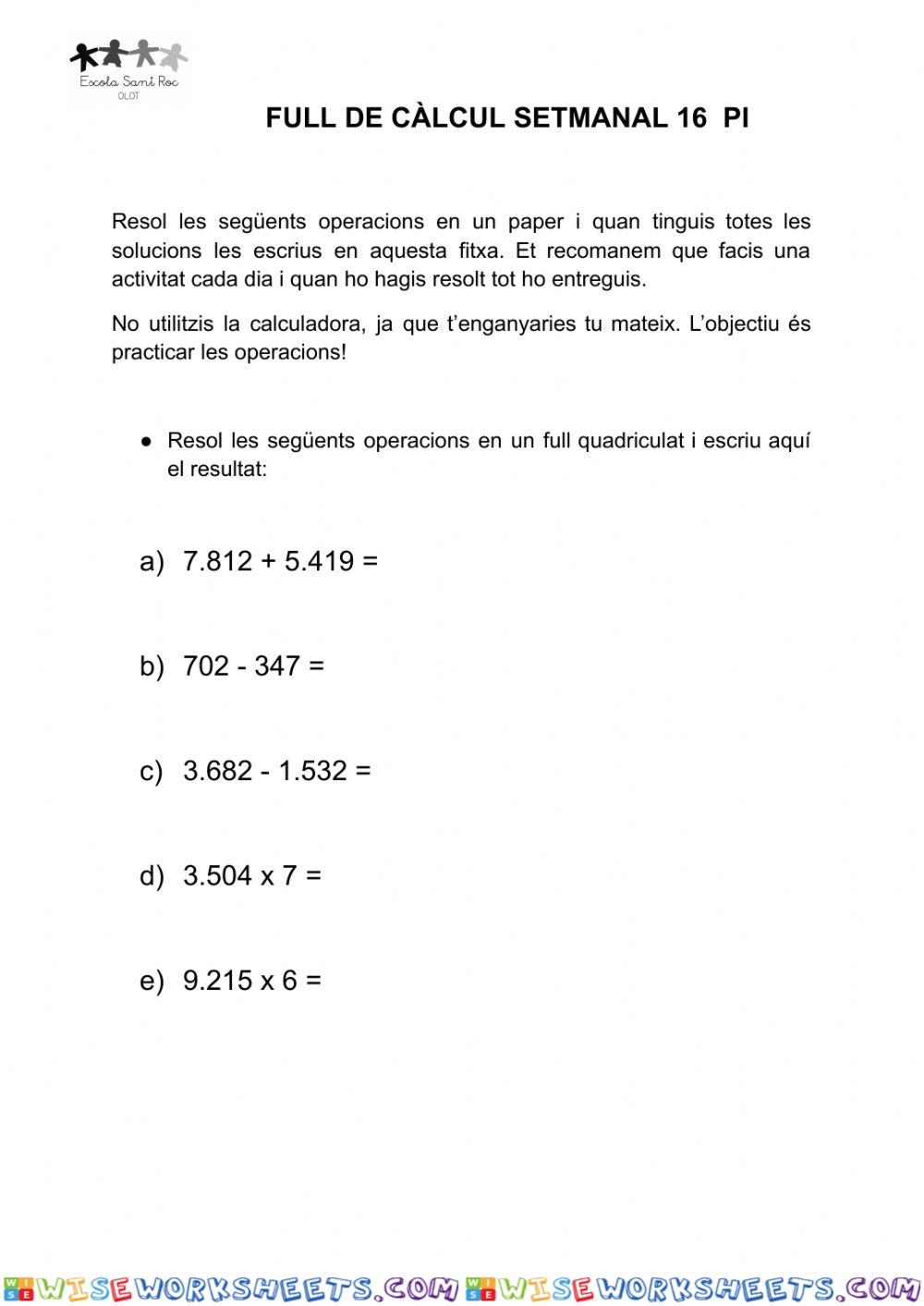 worksheet