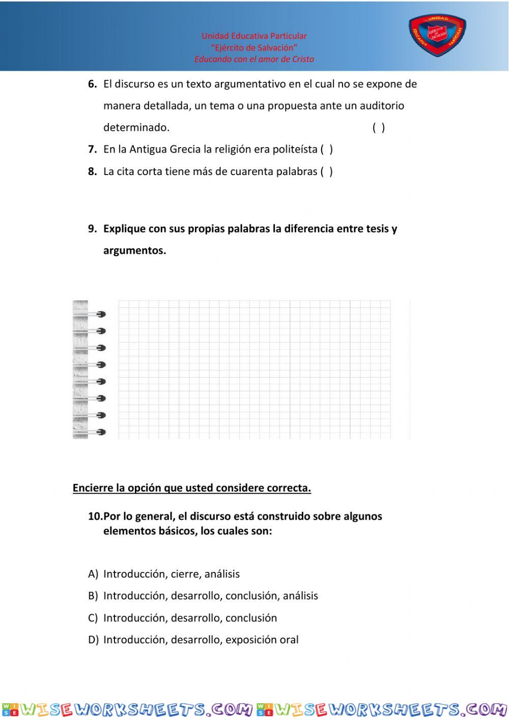 worksheet