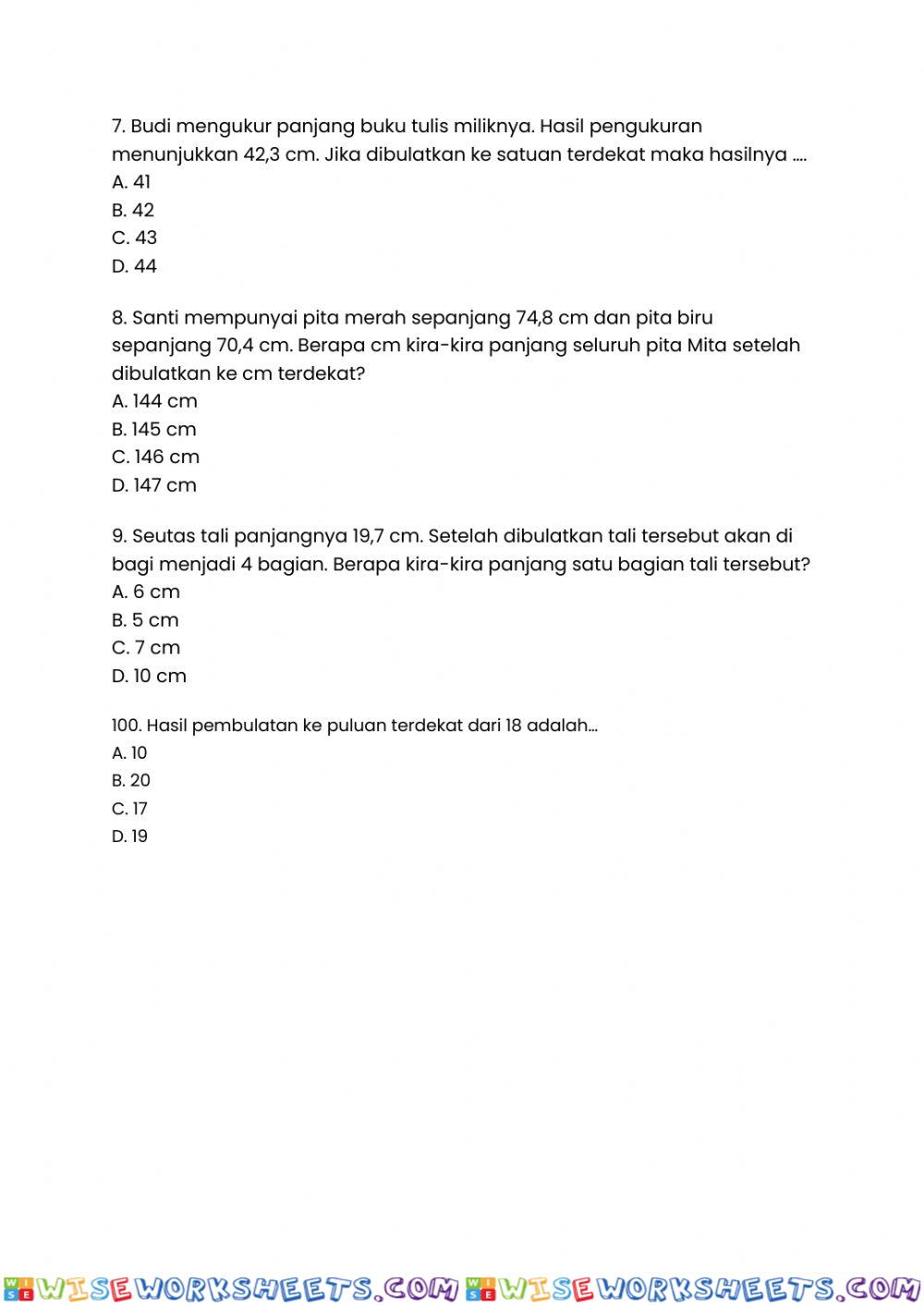 worksheet