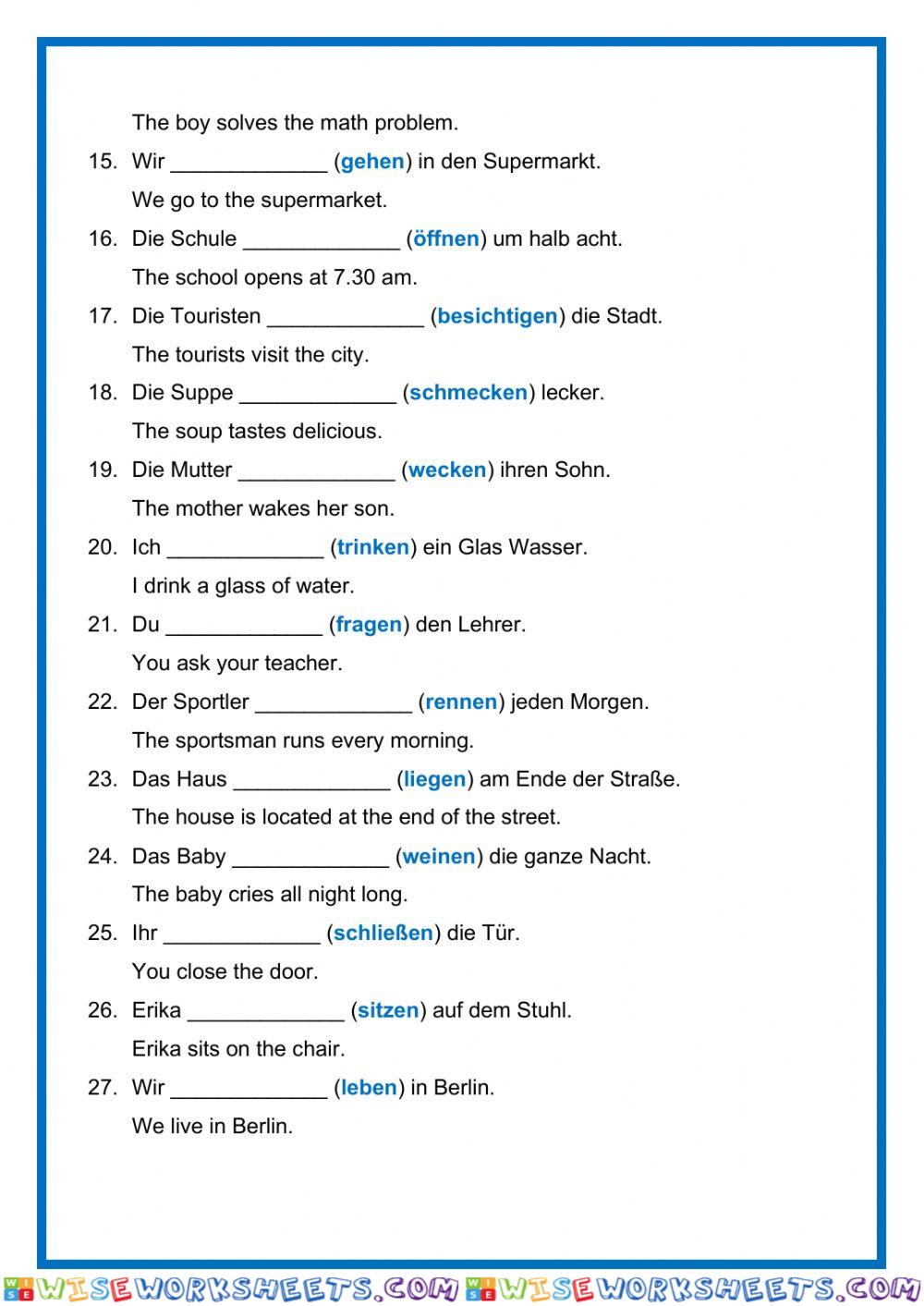 worksheet