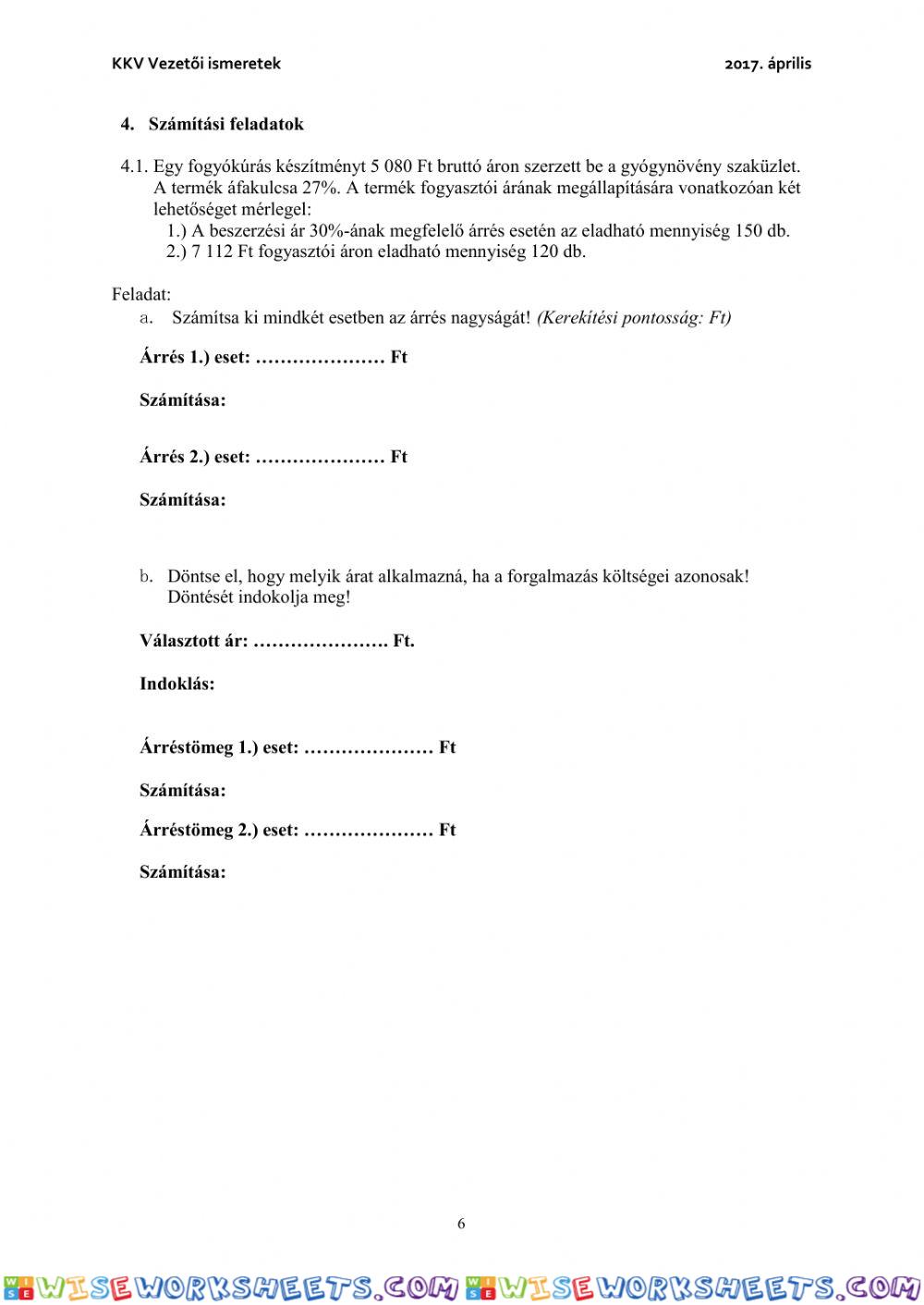 worksheet