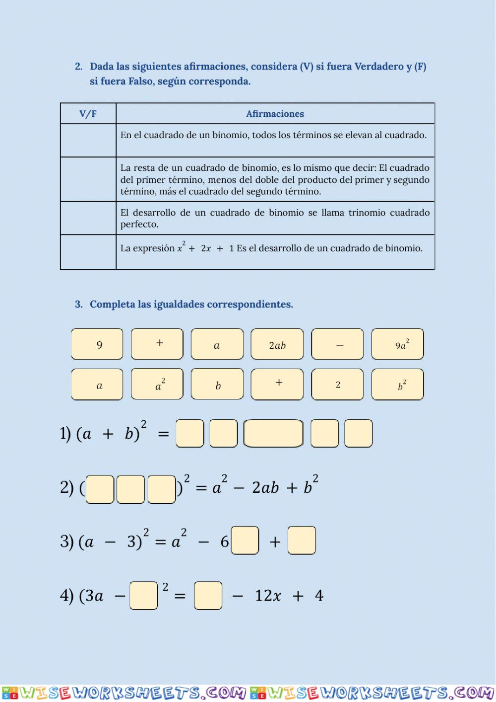 worksheet