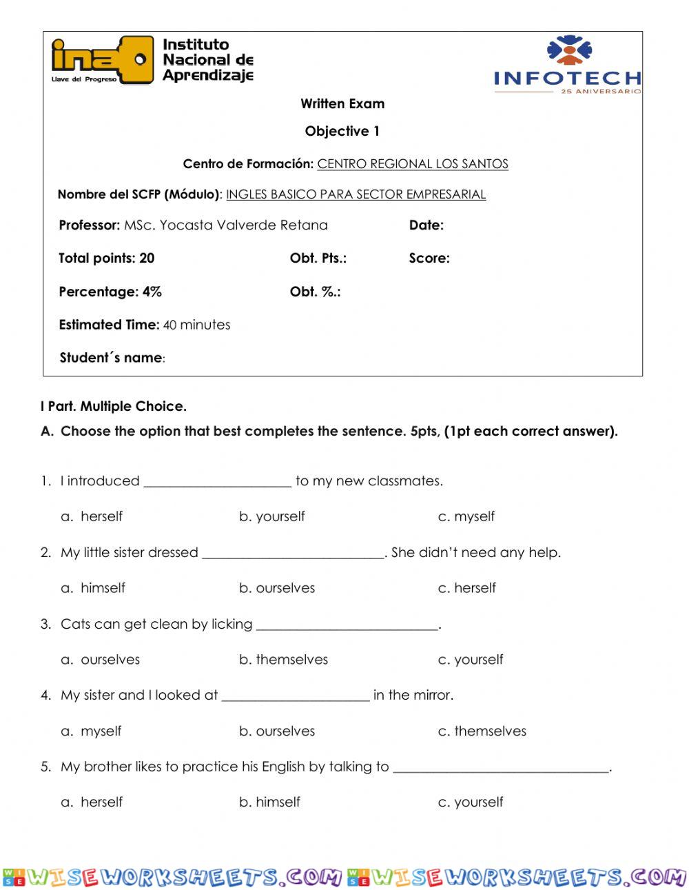 worksheet