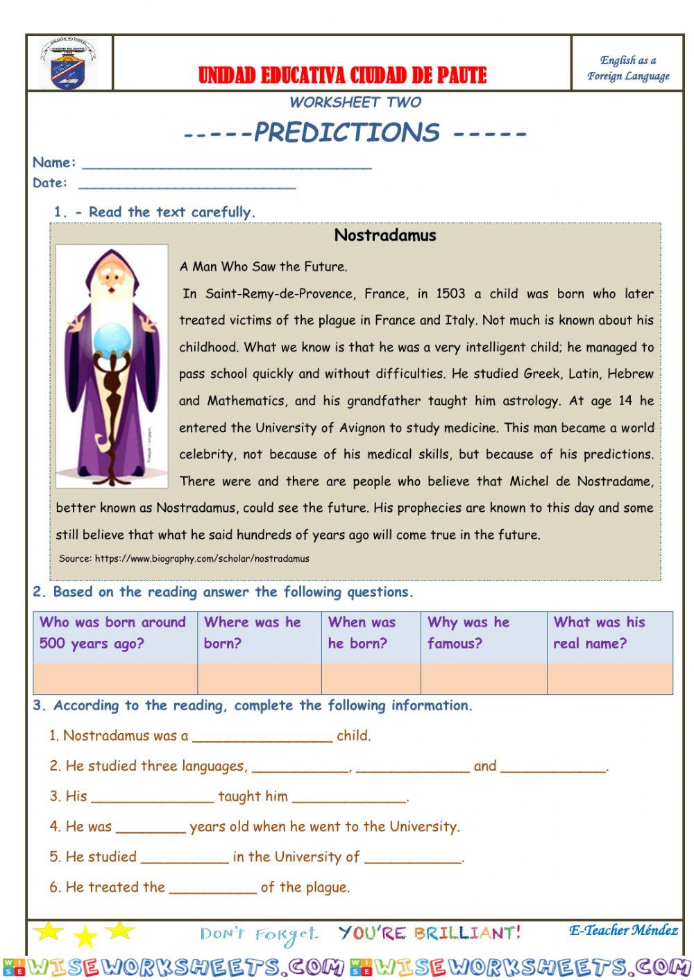 worksheet