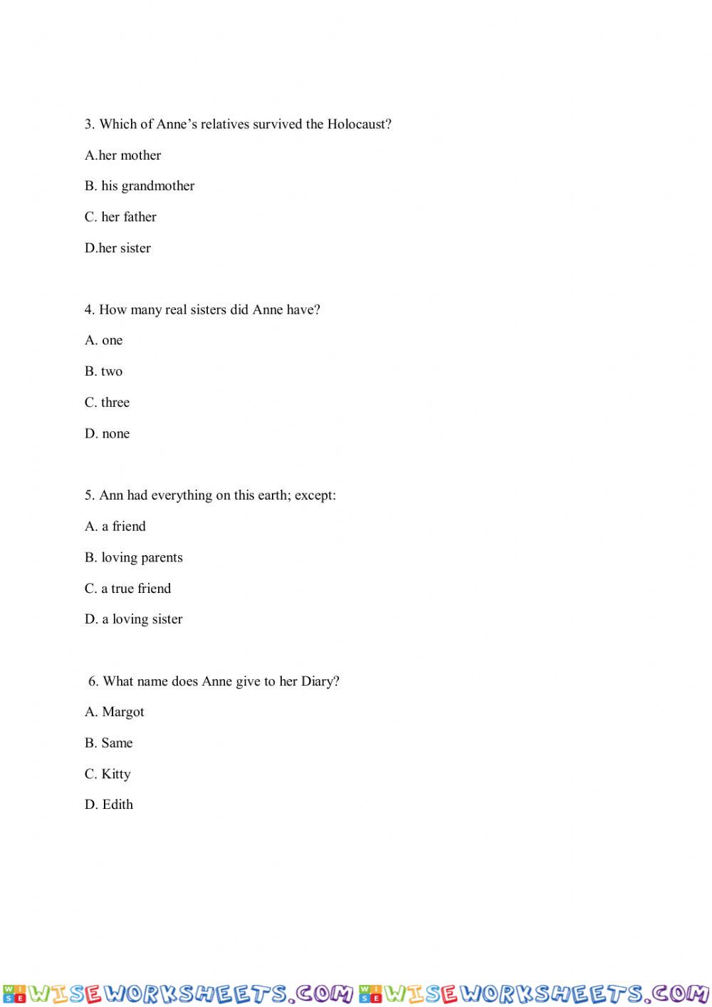 worksheet