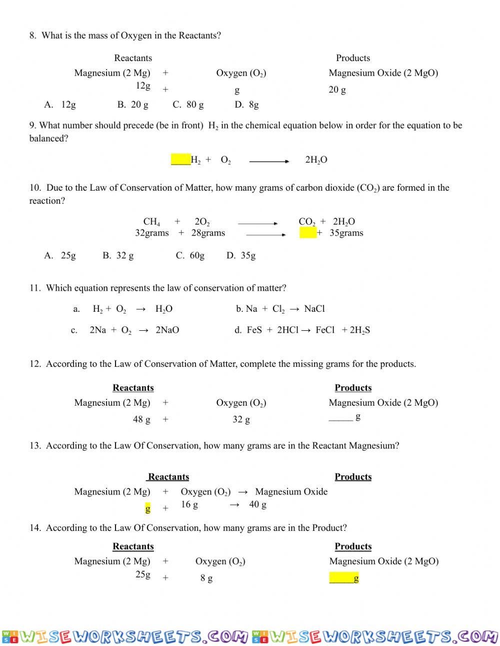 worksheet
