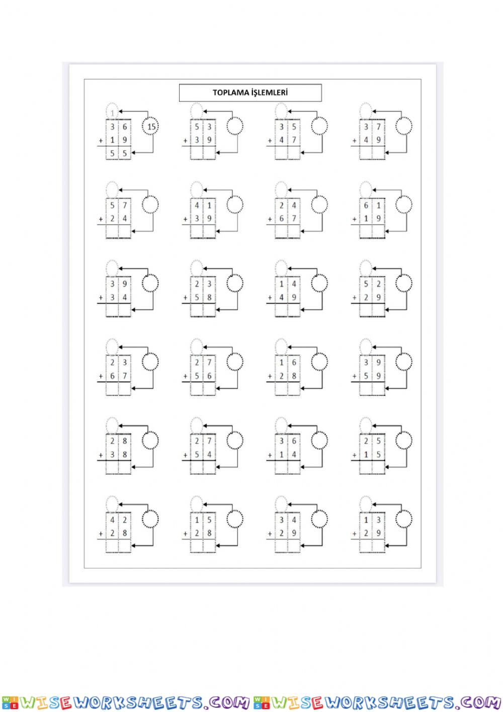 Matematik eldeli toplama